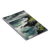 Wild Green met golvende kustlijn Notitieboek (Rechterzijde)
