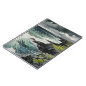 Wild Green met golvende kustlijn Notitieboek (Linkerzijde)