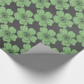 Wild Green Rozen Chalkboard Cadeaupapier (Hoek)