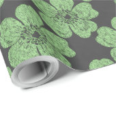 Wild Green Rozen Chalkboard Cadeaupapier (Rol Hoek)