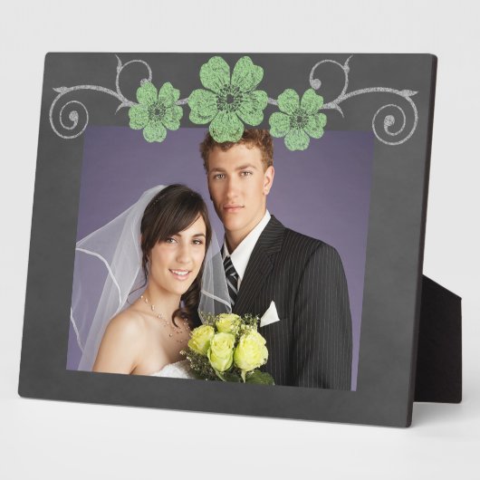 Wild Green Rozen Chalkboard Fotoplaat (Zijkant)