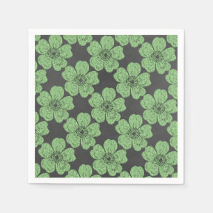 Wild Green Rozen Chalkboard Servetten