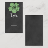 Wild Green Rozen Chalkboard Table Kaart Plaatskaartje (Voorkant / Achterkant)
