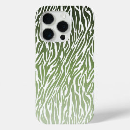 Wild Green Zebra Print iPhone 13 Hoesje