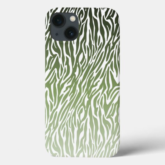 Wild Green Zebra Print Case-Mate iPhone Case (Achterkant)