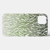Wild Green Zebra Print Case-Mate iPhone Case (Achterkant (horizontaal))