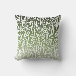 Wild Green Zebra Print Kussen