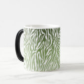 Wild Green Zebra Print Magische Mok (Voorkant links)