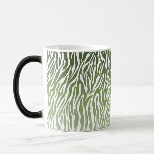 Wild Green Zebra Print Magische Mok (Links)