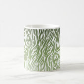 Wild Green Zebra Print Magische Mok (Center)