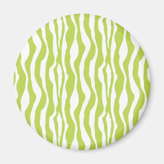 Wild Green Zebra Print Magneet (Voorkant)