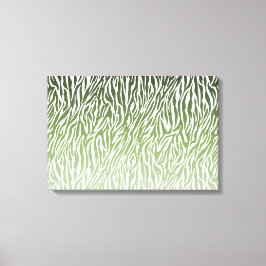 Wild Green Zebra Print Ombre