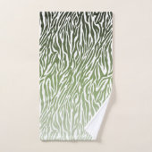 Wild Green Zebra Print Ombre Bad Handdoek (Handdoek)