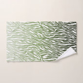Wild Green Zebra Print Ombre Bad Handdoek (Handdoek)