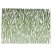 Wild Green Zebra Print Ombre Groot Cadeauzakje (Achterkant)