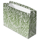 Wild Green Zebra Print Ombre Groot Cadeauzakje (Achterkant Gekanteld)