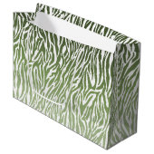 Wild Green Zebra Print Ombre Groot Cadeauzakje (Voorkant Gekanteld)