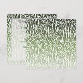 Wild Green Zebra Print Ombre Kaart (Voorkant / Achterkant)