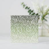 Wild Green Zebra Print Ombre Kaart (Staand voorkant)