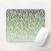 Wild Green Zebra Print Ombre Muismat (Met muis)