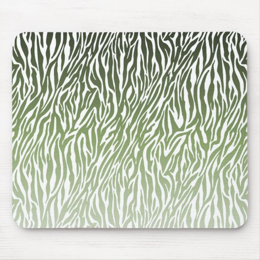 Wild Green Zebra Print Ombre Muismat (Voorkant)