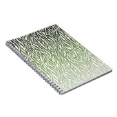 Wild Green Zebra Print Ombre Notitieboek (Rechterzijde)
