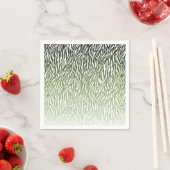 Wild Green Zebra Print Ombre Servet (Insitu)