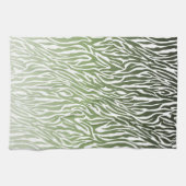 Wild Green Zebra Print Ombre Theedoek (Horizontaal)