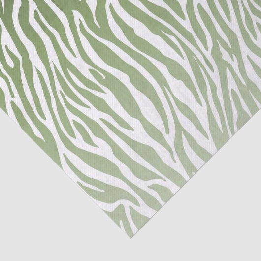 Wild Green Zebra Print Ombre Tissuepapier (Detail)