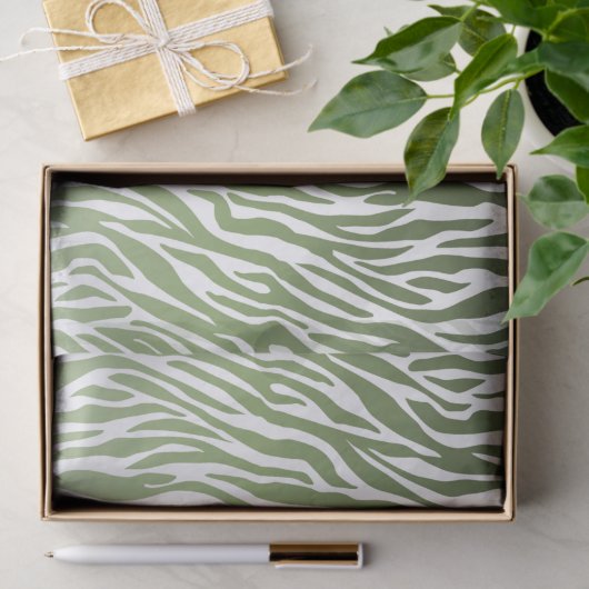 Wild Green Zebra Print Ombre Tissuepapier (Geschenk)