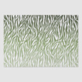 Wild Green Zebra Print Ombre Tissuepapier (Voorkant)