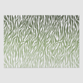 Wild Green Zebra Print Ombre Tissuepapier