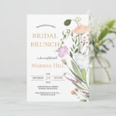 Wild greenery Vrijgezellenfeest Brunch Uitnodiging (Staand voorkant)