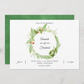 Wild Greenery Wedding Kaart (Voorkant / Achterkant)