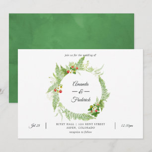Wild Greenery Wedding Kaart