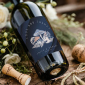 Wild & grillige bruiloft Motief ID1110 Uitnodiging Wijn Etiket