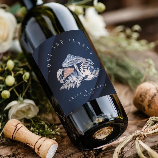 Wild & grillige bruiloft Motief ID1110 Uitnodiging Wijn Etiket