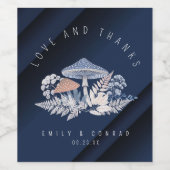 Wild & grillige bruiloft Motief ID1110 Uitnodiging Wijn Etiket (Enkel label)