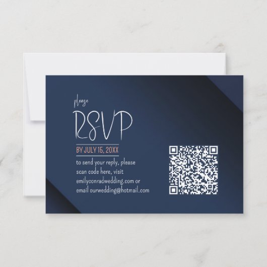 Wild & grillige bruiloft QR-code ID1110 RSVP Kaartje (Achterkant)