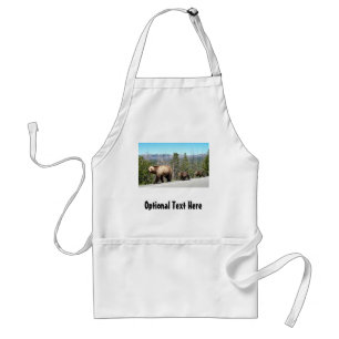 Wild Grizzly Beer Mama en Cubs in Yellowstone Standaard Schort