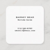 Wild Grizzly Beer Silhouet | Buiten Wildlife Vierkante Visitekaartje (Achterkant)