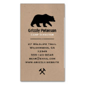 Wild Grizzly Beer Silhouet | Natuur Wildlife Visitekaartje Magneet (Voorkant Verticaal)