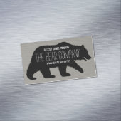 Wild Grizzly Beer Silhouette Wildlife Campground Visitekaartje Magneet (Voorbeeld)