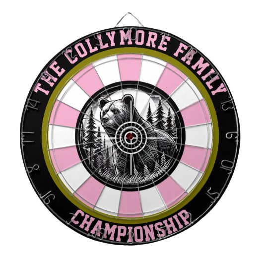 Wild Grizzly in het bos doel Dartbord (Voorkant)