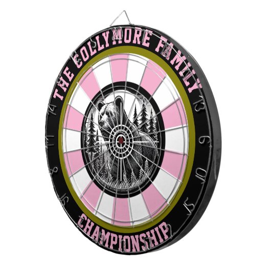 Wild Grizzly in het bos doel Dartbord (Voorkant Rechts)