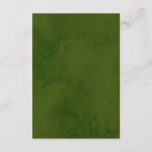 Wild Groen Bladgroen Bruiloft Details Informatie Informatiekaartje (Achterkant)