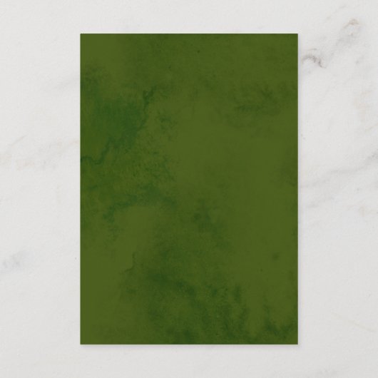 Wild Groen Bladgroen Bruiloft Details Informatie Informatiekaartje (Achterkant)