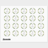 Wild groen laat moderne trouwstickers set ronde sticker (Vel)