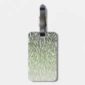 Wild Groene Zebra Print Ombre Monogram Bagagelabel (Achterkant verticaal)