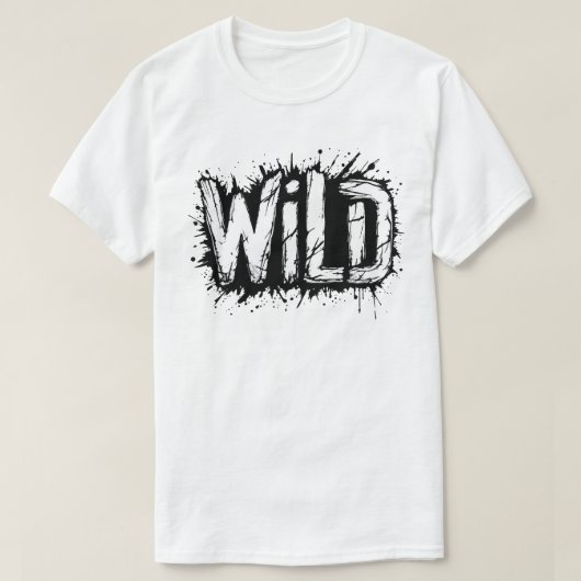 Wild Grunge-typografie T-shirt (Design voorkant)